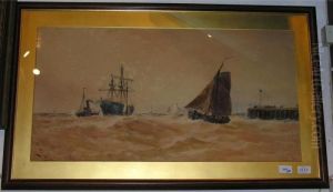 'bringing Ina Disabled Ship Off The Dutch Coast