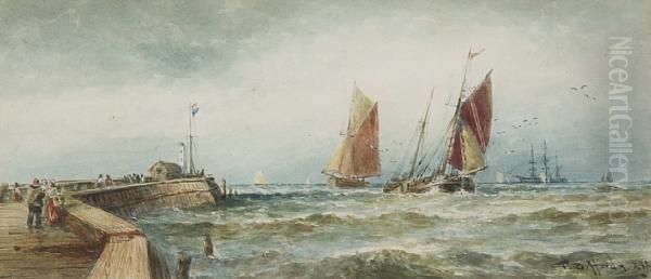 Fishing Boats Off Boulogne - view 1