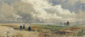Women Watching Ships From The Shore