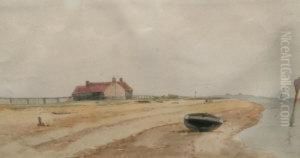 Attributed To Thomas Bush Hardy Rba -- Low Tide; Watercolour, Signed, 20.5x29.5cm by Thomas Bush Hardy