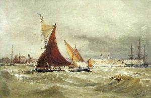 A View Of Greenwich With Sailing Ships In The Foreground