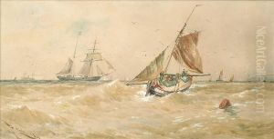 Vesselsin A Stiff Breeze by Thomas Bush Hardy