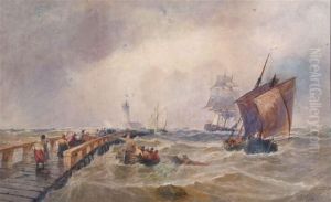 Boulogne Pier by Thomas Bush Hardy