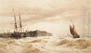 Broadstairs Pier by Thomas Bush Hardy