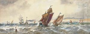 A Blustery Day In The Channel Off Dover by Thomas Bush Hardy