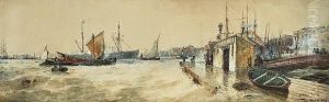 A Thames Ferry by Thomas Bush Hardy