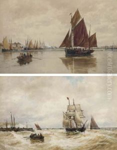 Boulogne; And Leaving Port by Thomas Bush Hardy