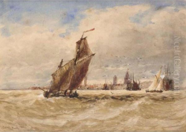 Shipping Off Calais - view 1