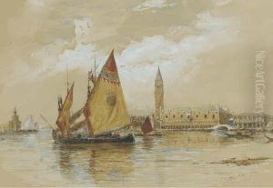 Fishing Craft On The Lagoon, Venice Before The Dogana