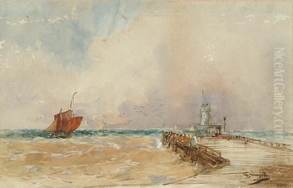 Fishing Vessels Off A Pier - view 1
