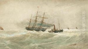 Off Boulogne by Thomas Bush Hardy