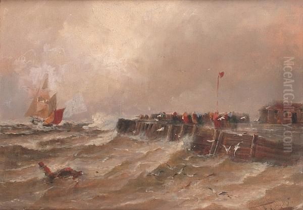 Making For Harbour: A Jetty On The French Coast - view 1