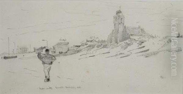 Man With A Small Shrimping Net - view 1