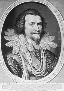 Portrait of George Villiers 1st Duke of Buckingham 1592-1628 by Michiel Jansz. van Miereveld