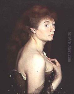 Portrait of a Young Red Haired Woman 1889 by Charles Maurin