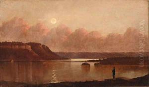 Sunset and Moonrise, Lake Pepin, Minn.