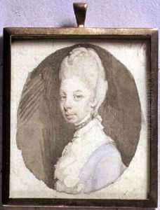 Portrait Miniature of Queen Charlotte 1744-1818 1772 by Jeremiah Meyer