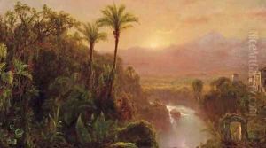 A View of a Colonial City, Ecuador by Louis Remy Mignot