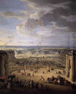 The Stables Viewed from the Chateau at Versailles 1688-90