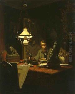 Alfred Bruyas in His Study by Edouard-Antoine Marsal