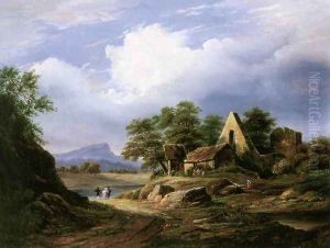 Excursionist in Italian Countryside 1862 by Karoly Marko