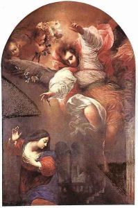 Annunciation c. 1650 by Sebastiano Mazzoni
