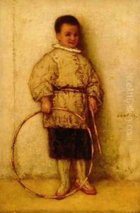 The Boy with a Hoop 1863 by Matthijs Maris