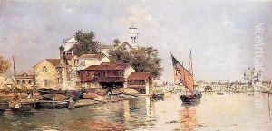 A View Of Venice by Antonio Maria de Reyna