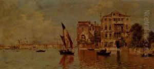Venetian Canal by Antonio Maria de Reyna