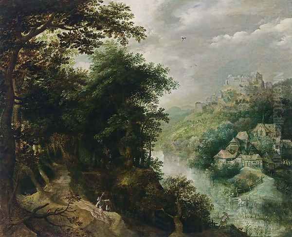 Wooded River Landscape with St John the Baptist c. 1610 - view 1