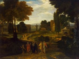 Landscape with Christ and His Disciples by Francisque Millet