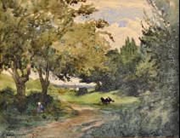 "silhouette Sur Un Chemin De Campagne" - view 1