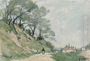 Vue De Menton by Henri-Joseph Harpignies
