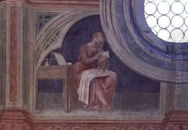 The Toilet woman combing her hair after Giotto 1450 - view 1