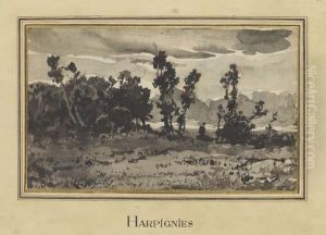 Harpignies, Paysage Boise by Henri-Joseph Harpignies