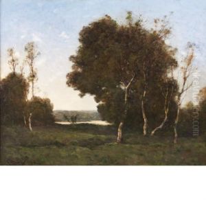 Les Arbres Verts by Henri-Joseph Harpignies