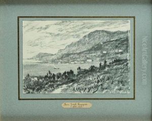 La Baie De Menton by Henri-Joseph Harpignies