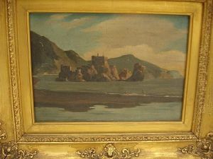 Castle By The Sea by Henri-Joseph Harpignies