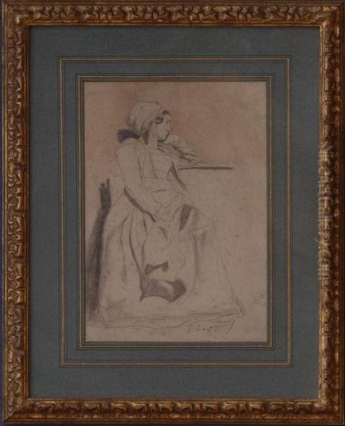 Woman In Deep Thought - view 1