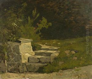 Garden Steps by Henri-Joseph Harpignies