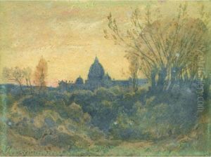 Vue De Saint Pierre De Rome by Henri-Joseph Harpignies