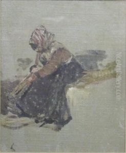 Etude De Paysanne by Henri-Joseph Harpignies
