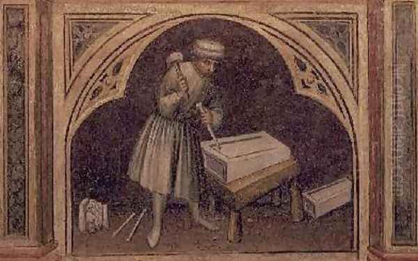 The Stone Cutter from The Working World cycle after Giotto 1450 - view 1