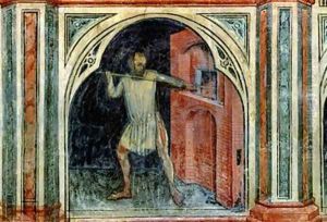 The Baker from The Working World cycle after Giotto 1450 by Nicolo & Stefano da Ferrara Miretto