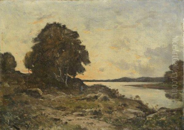 Soleil Couchant En Bord De Riviere - view 1