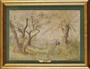 Paysage Aux Palmiers by Henri-Joseph Harpignies