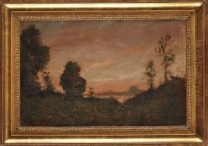 Paysage Au Soleil Couchant by Henri-Joseph Harpignies