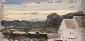 Les Toits Gris by Henri-Joseph Harpignies