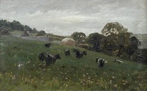 Early Morning In Meadows Near Bonny-sur-loire by Henri-Joseph Harpignies
