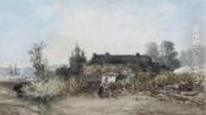By The Cloister by Henri-Joseph Harpignies